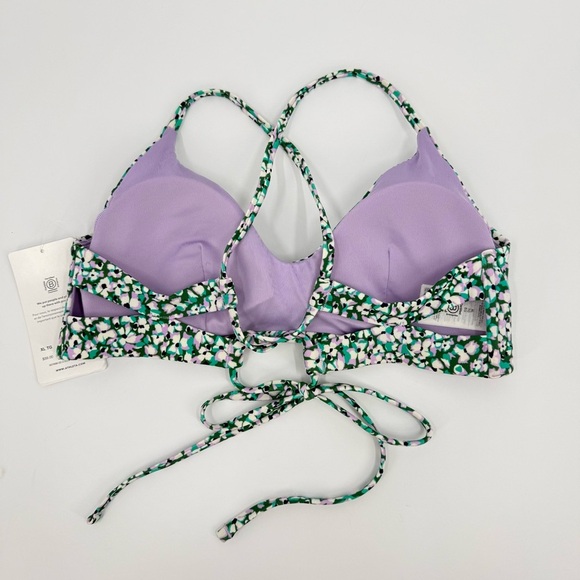Athleta Bikini Set Triangle A-C Top Clean Full Bottom Camo Flora Gables XL - Picture 8 of 15